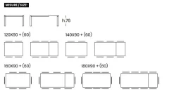 Tavolo in laminato rettangolare Fusion in offerta outlet^Point House Discount