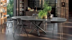 Tavolo in laminato rettangolare Fahrenheit round a prezzo scontato^Altacom Outlet