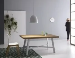 Point House Tavolo in laminato rettangolare Thor 160 allungabile in offerta outlet- Tavoli