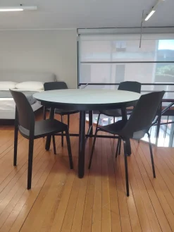 Pointhouse Tavolo in laminato rotondo Combo tondo in offerta outlet- Tavoli