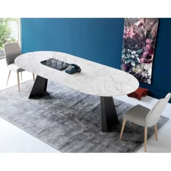 Sedie Brianza Tavolo in laminato rotondo Bluma round in offerta outlet- Tavoli