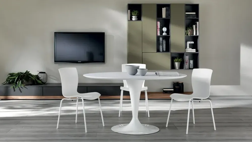 Scavolini Tavolo in laminato rotondo Nomo in Offerta Outlet- Tavoli