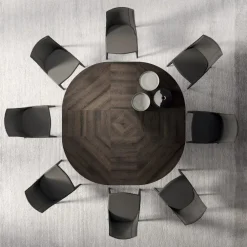 Tavolo in legno e resina rotondo Big round a prezzo scontato Tavoli