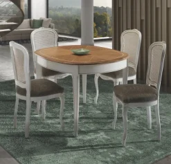 Collezione esclusiva Tavolo in legno ovale Ovalino parquet a prezzo scontato- Tavoli