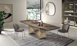 Tavolo in legno rettangolare Tavolo allungabile impiallacciato luxury   in offerta outlet^Md work Sale