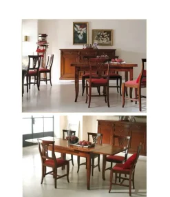 Falegnameria Italiana Tavolo in legno rettangolare F301 in offerta outlet- Tavoli