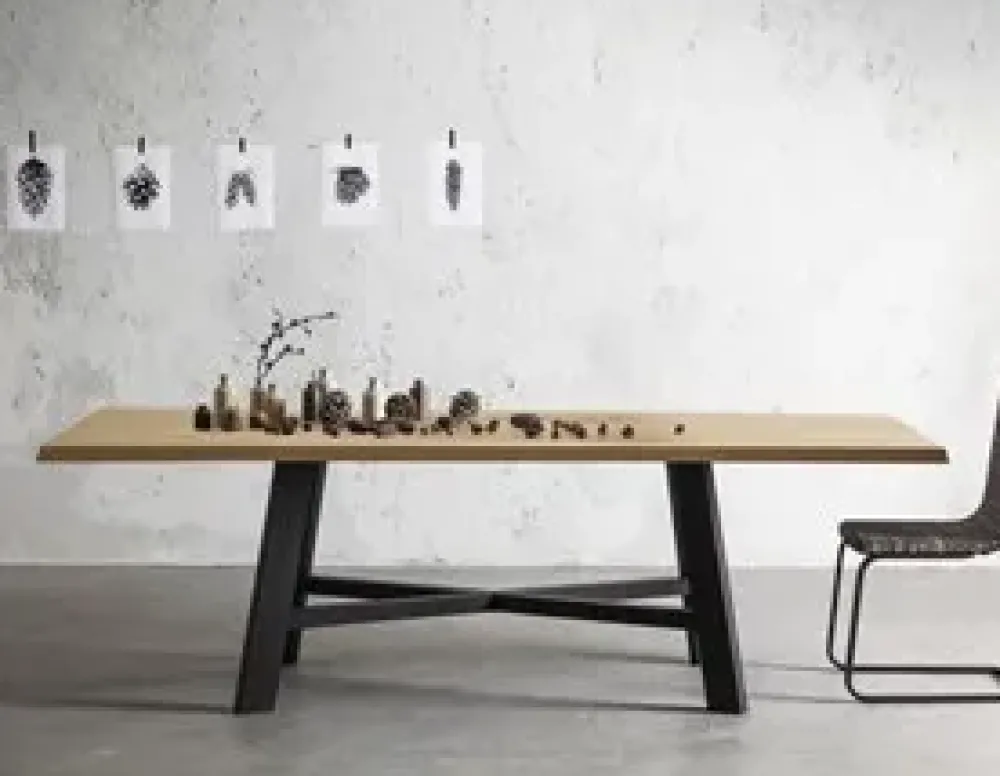 Tavolo in legno rettangolare Thor 240 fisso in offerta outlet^Point House Hot