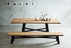 Tavolo in legno rettangolare Thor 240 fisso in offerta outlet^Point House Hot