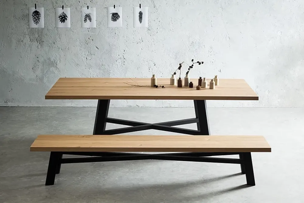 Tavolo in legno rettangolare Thor 240 fisso in offerta outlet^Point House Hot