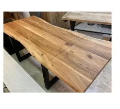 Tavolo in legno rettangolare Tavolo industrial allungabile nature a prezzo ribassato^Outlet Etnico Sale