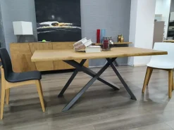 Tavolo in legno rettangolare Crossing in offerta outlet^FGF Mobili