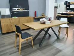 Tavolo in legno rettangolare Crossing in offerta outlet^FGF Mobili