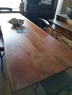 Tavolo in legno rettangolare Tavolo in vero legno  industrial design austin allungabile     in offerta outlet^Outlet Etnico Online