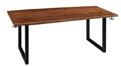 Tavolo in legno rettangolare Tavolo in vero legno  industrial design austin allungabile     in offerta outlet^Outlet Etnico Online