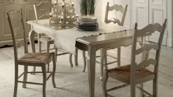 Artigianale Tavolo in legno rettangolare Tavolo rettangolare allungabile laccato scontato del 35% in offerta outlet- Tavoli