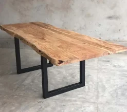 Collezione esclusiva Tavolo in legno rettangolare Tavolo allungabile gambe cromate Nuovi mondi cucine a prezzo ribassato- Tavoli
