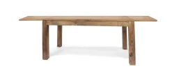 Outlet Etnico Tavolo in legno rettangolare Tavolo  nature allungabile con prolunghe a scomparsa    a prezzo scontato- Tavoli