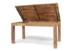 Outlet Etnico Tavolo in legno rettangolare Tavolo  nature allungabile con prolunghe a scomparsa    a prezzo scontato- Tavoli