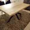 Tavolo in legno rettangolare Tavolo industrial design base ferro legno in offerta in offerta outlet^Outlet Etnico Hot