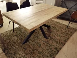 Tavolo in legno rettangolare Tavolo industrial design base ferro legno in offerta in offerta outlet^Outlet Etnico Hot