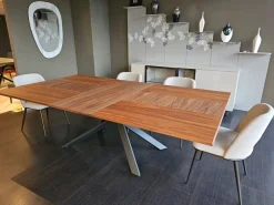 Tavolo in legno rettangolare 4x4 noce in offerta outlet^Tomasella Discount