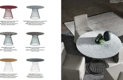 Tavolo in legno rotondo Brigitte in offerta outlet Tavoli