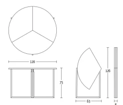 Altacom Tavolo in legno rotondo Icaro in offerta outlet- Tavoli