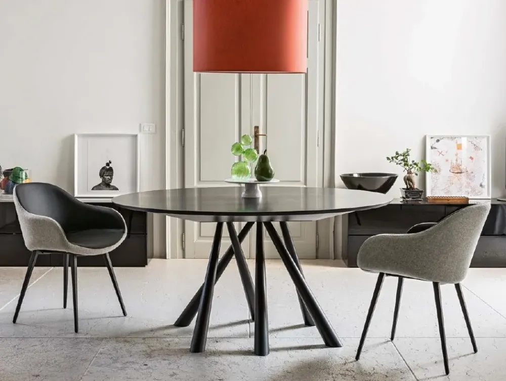 Tavolo in legno rotondo Villa varda in offerta outlet^Md work Clearance