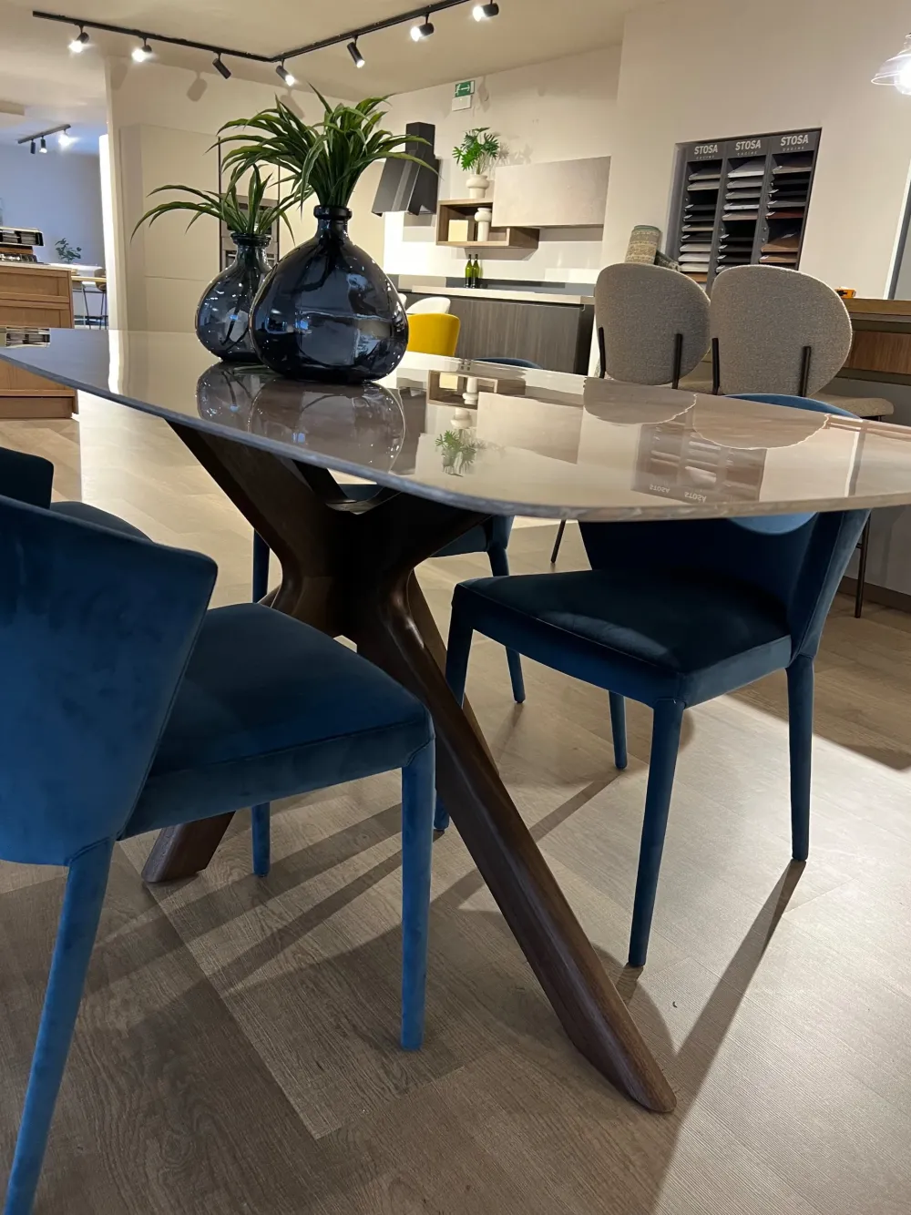 Best Tavolo in marmo ellittico Gemini in offerta outlet Tavoli