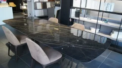 New Tavolo in marmo ovale Eiffel in offerta outlet Tavoli