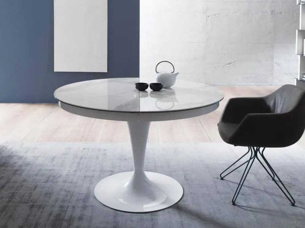 Ozzio Tavolo in marmo rotondo Eclipse a prezzo ribassato- Tavoli