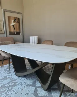 Online Tavolo in marmo sagomato Bach in offerta outlet Tavoli