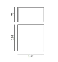 Tavolo in metallo quadrato Tavolo quadrato a prezzo scontato^NovaMobili New