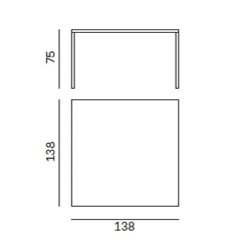 Tavolo in metallo quadrato Tavolo quadrato a prezzo scontato^NovaMobili New
