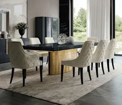 Md work Tavolo in metallo rettangolare Tavolo luxury gold italian table in offerta outlet- Tavoli