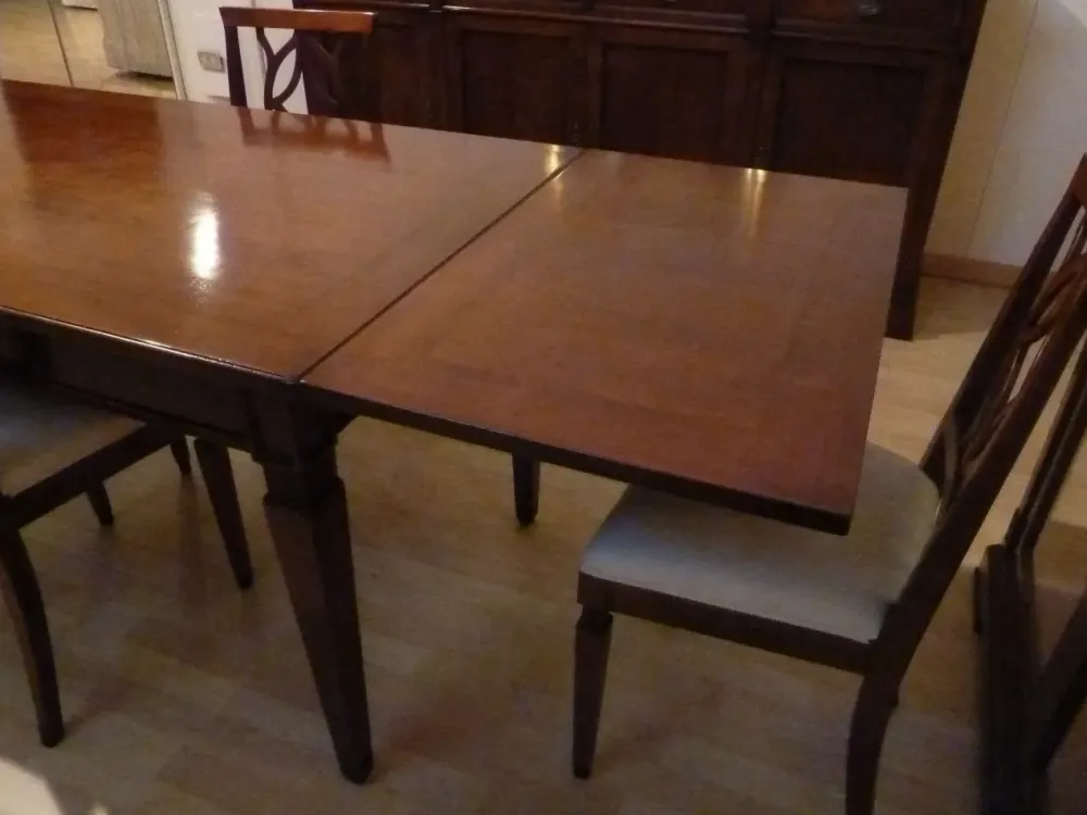 Artigianale Tavolo in stile arte povera Ginepro e orchidea in Offerta Outlet- Antiquariato