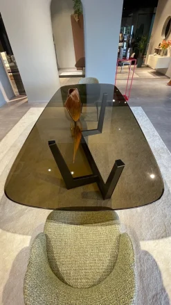 Tavolo in vetro , design Art. Offerta Outlet.^Bonaldo