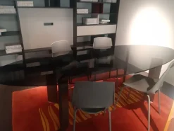 Tavolo in vetro ellittico Taul in offerta outlet^Misuraemme Online