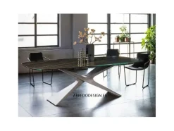 MIDJ Tavolo in vetro ellittico Nexus * in offerta outlet- Tavoli