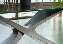 MIDJ Tavolo in vetro ellittico Nexus * in offerta outlet- Tavoli