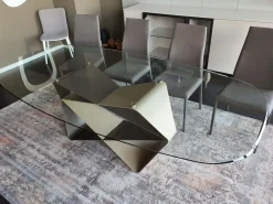 Outlet Tavolo in vetro ellittico Gem a prezzo ribassato Tavoli