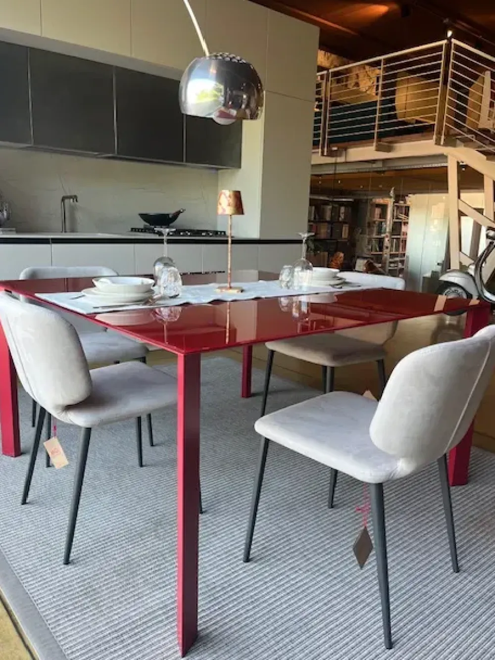 MIDJ Tavolo in vetro quadrato Akashi in offerta outlet- Tavoli