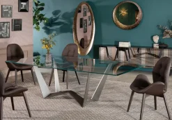 Tavolo in vetro rettangolare Reverse in offerta outlet^Tonin Casa Hot