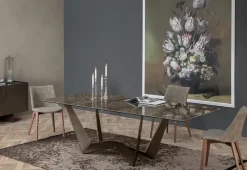 Tavolo in vetro rettangolare Reverse in offerta outlet^Tonin Casa Hot