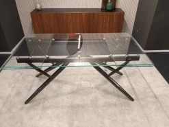 New Tavolo in vetro rettangolare Bridge a prezzo ribassato Tavoli
