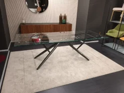 New Tavolo in vetro rettangolare Bridge a prezzo ribassato Tavoli