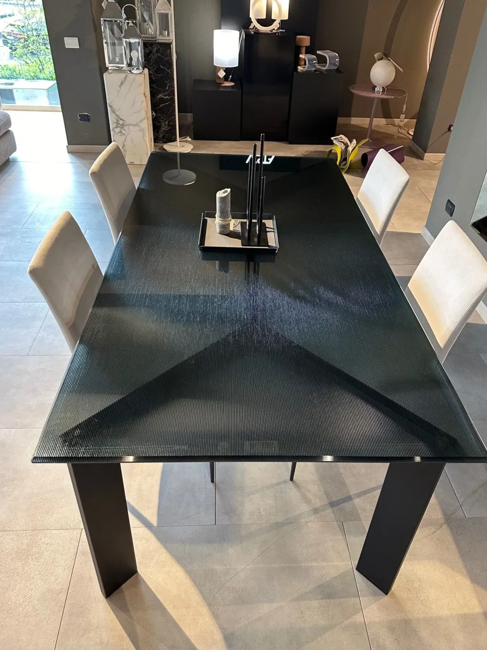 New Tavolo in vetro rettangolare Frame in offerta outlet Tavoli