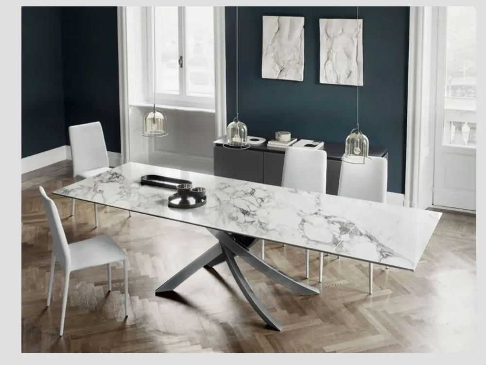 Outlet Tavolo in vetro rettangolare Artistico in offerta outlet Tavoli