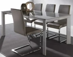 La Seggiola Tavolo in vetro rettangolare Silver 629 * in offerta outlet- Tavoli