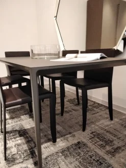 Rimadesio Tavolo in vetro rettangolare Long island a prezzo scontato- Tavoli